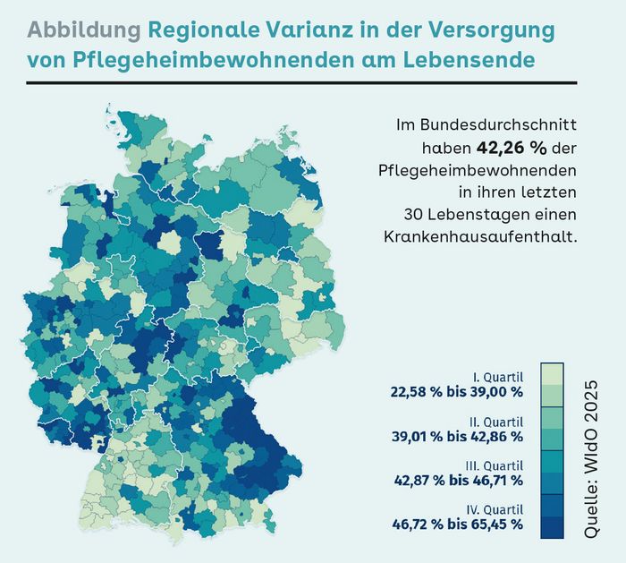 Regionale Varianz in der Versorgung von Pflegeheimbewohnenden am Lebensende