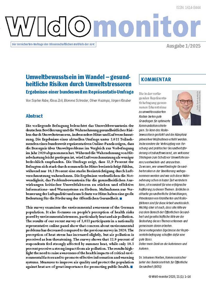 Cover des WIdOmonitors 1/2025